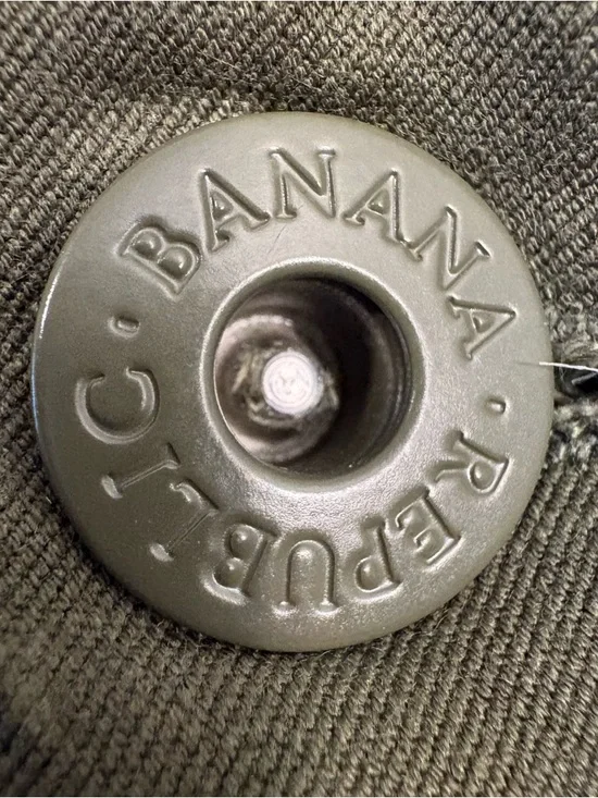 BANANA REPUBLIC Women’s Cropped Pants Size 8 Olive Green Stretch Slim Ankle - Picture 4 of 6